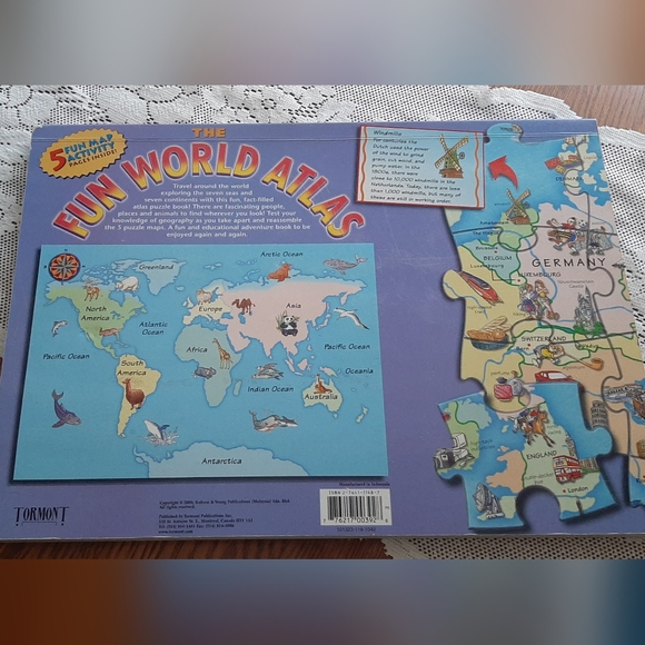 THE FUN WORLD ATLAS * 5 Fun Puzzle Maps - Picture 4 of 8